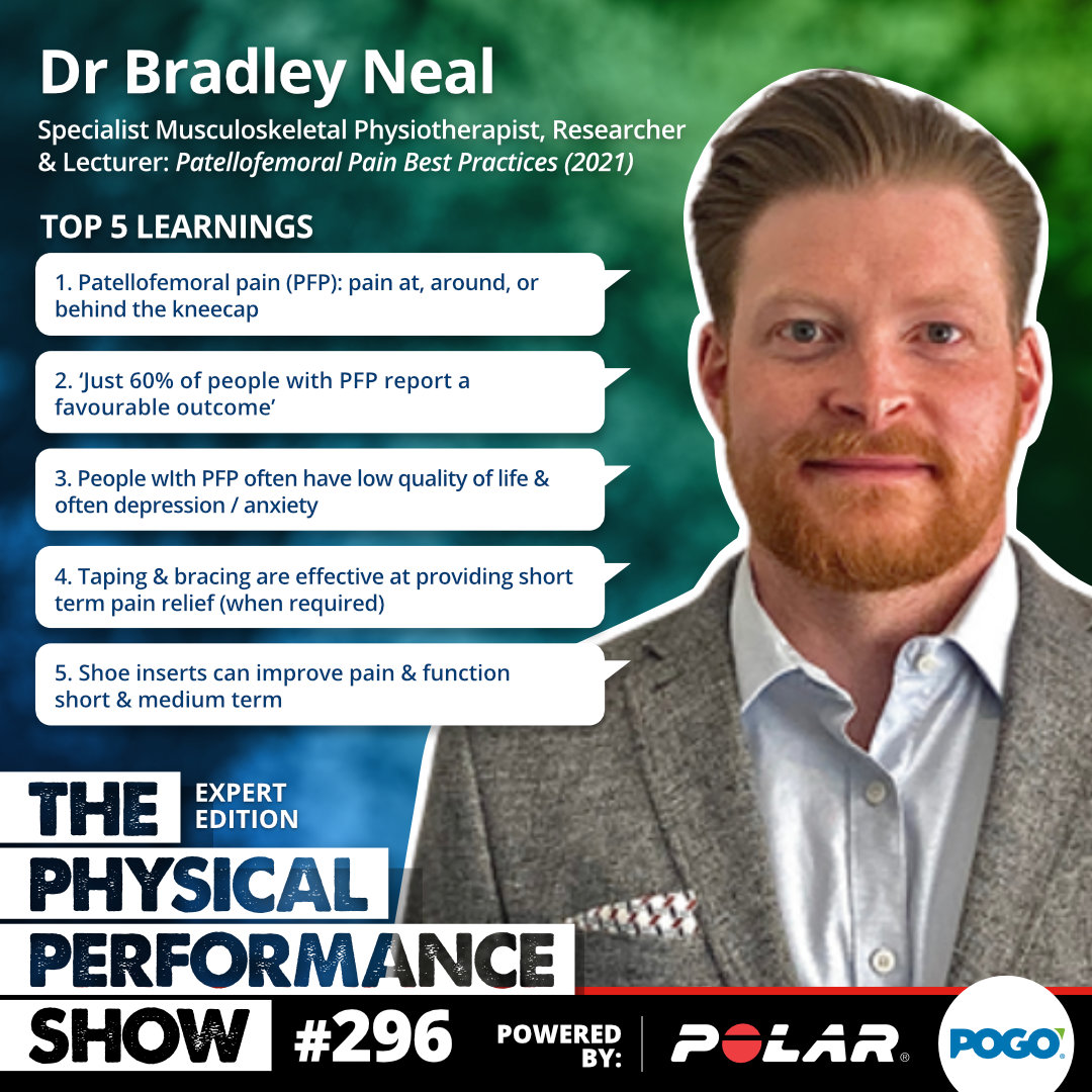 The Physical Performance Show: Dr Bradley Neal, Specialist Musculoskeletal Physiotherapist, Researcher & Lecturer; Patellofemoral Pain Best Practices (2021)