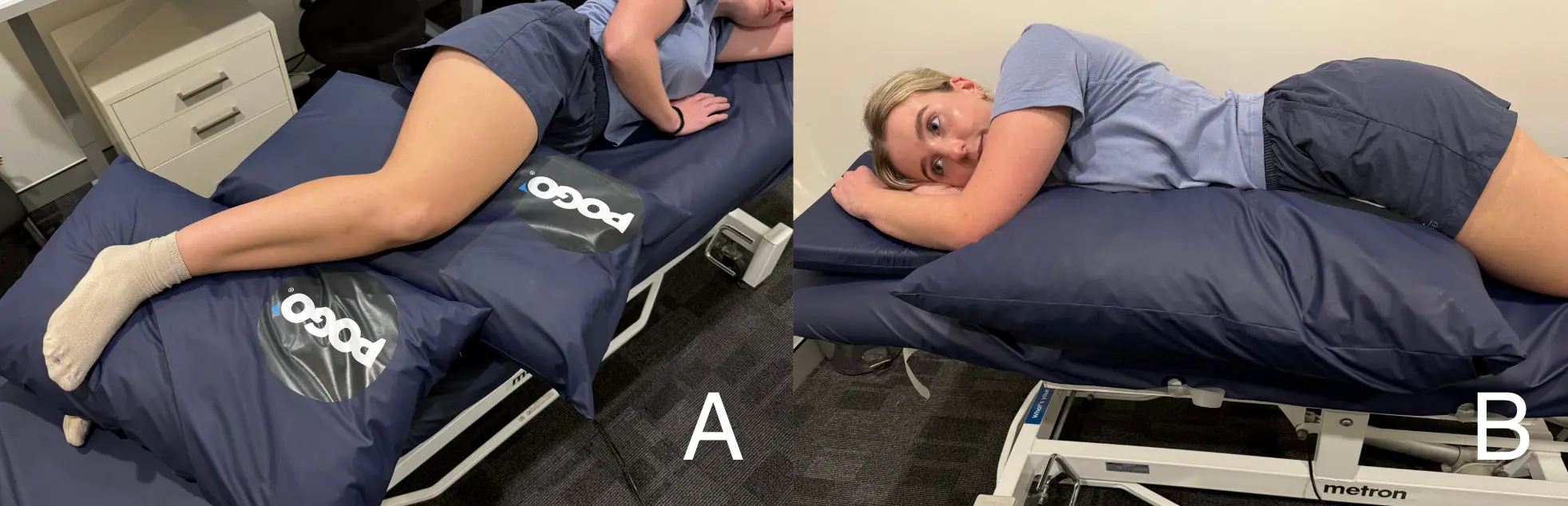 sleeping positions that prevent compressing the symptomatic gluteal tendons
