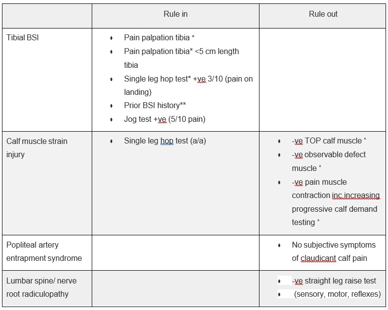 Tibial Bone Stress